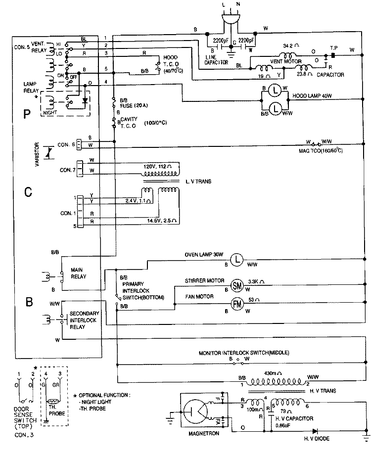 WIRING INFORMATION Diagram and Parts List for CME9010DAE  Maytag Microwave