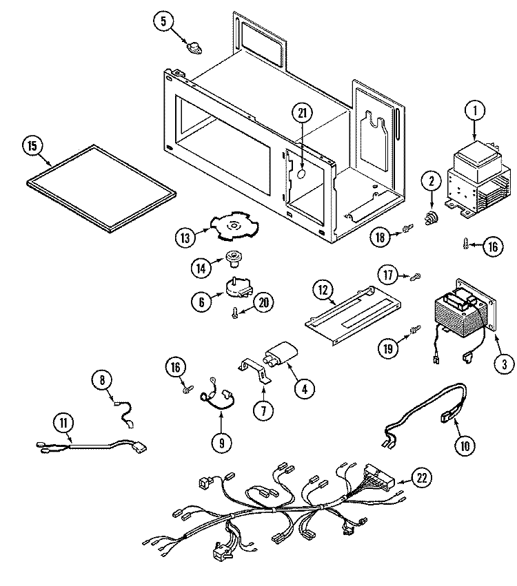 INTERNAL CONTROLS Diagram and Parts List for VM12AM  Maytag Microwave