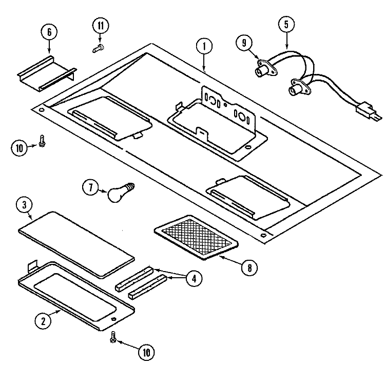 BASE Diagram and Parts List for VM12AM  Maytag Microwave
