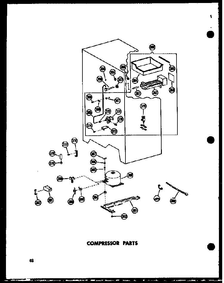 Compressor Parts Diagram and Parts List for SD19W-C-P60340-23WC  Amana Refrigerator