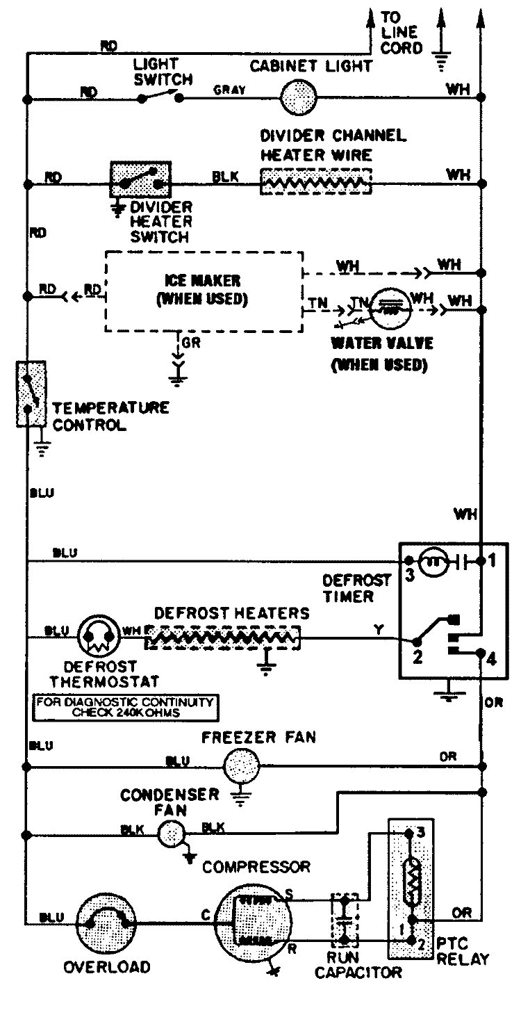 WIRING INFORMATION Diagram and Parts List for NT199NW  Norge Refrigerator