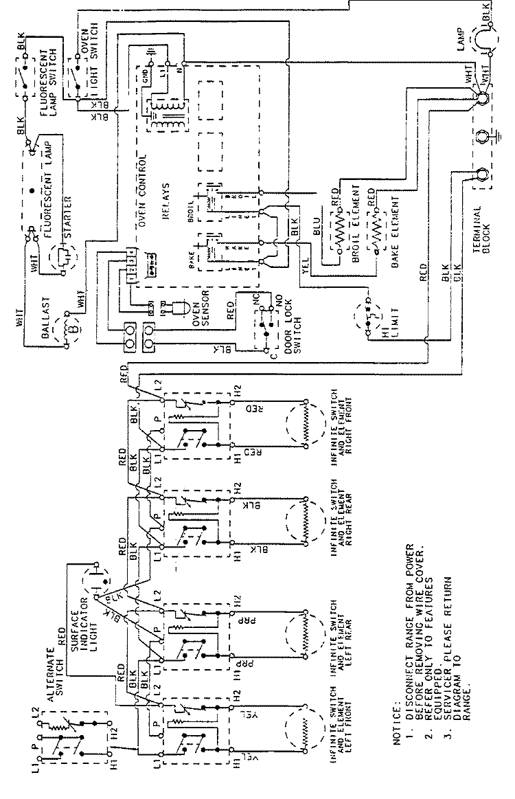 WIRING INFORMATION Diagram and Parts List for G3862XRW  Maytag Range