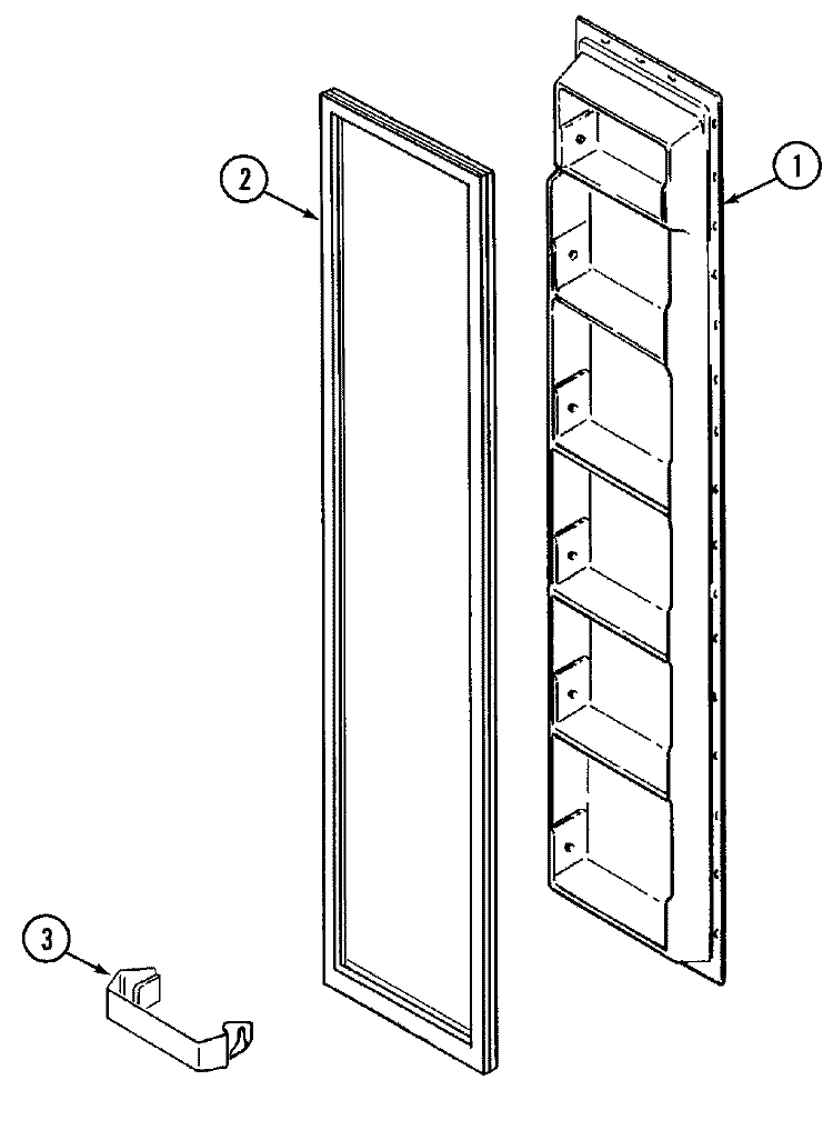 FREEZER INNER DOOR Diagram and Parts List for JRS229A  Jenn-Air Refrigerator