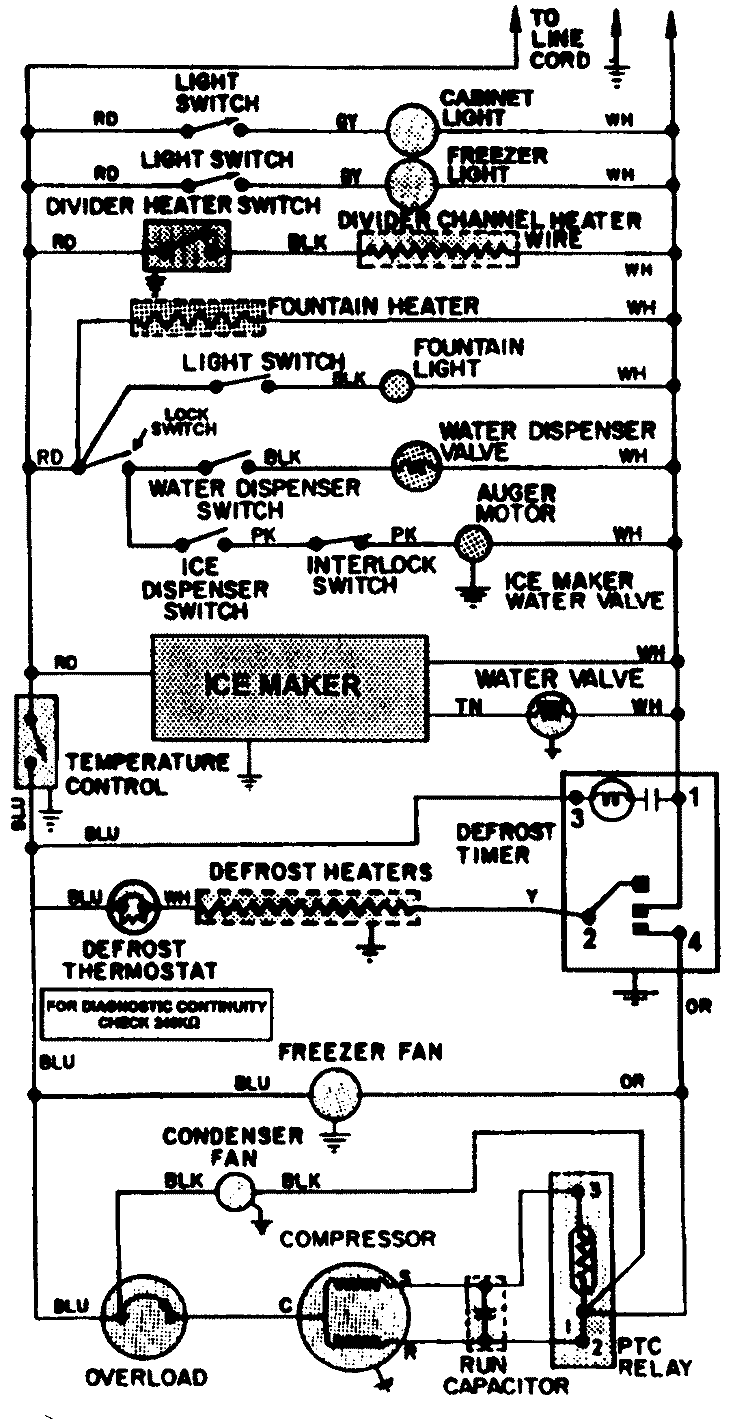 WIRING INFORMATION Diagram and Parts List for JRTDE229LB  Jenn-Air Refrigerator