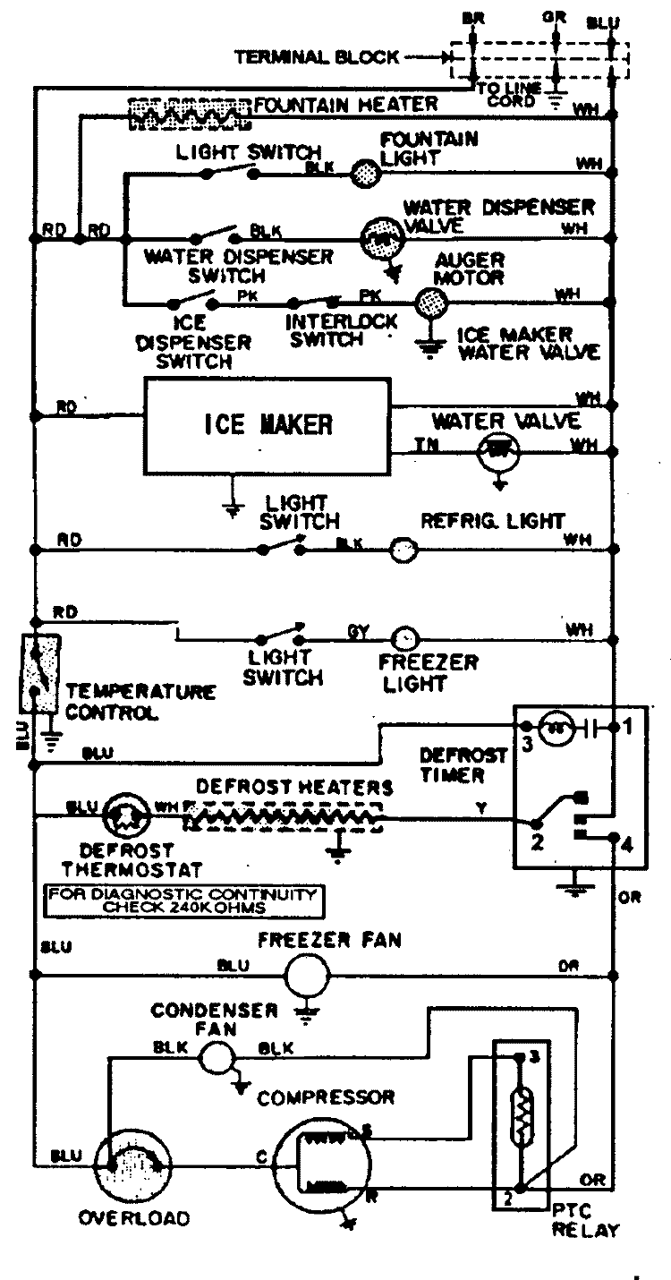 WIRING INFORMATION Diagram and Parts List for GS20B6D3EV  Maytag Refrigerator