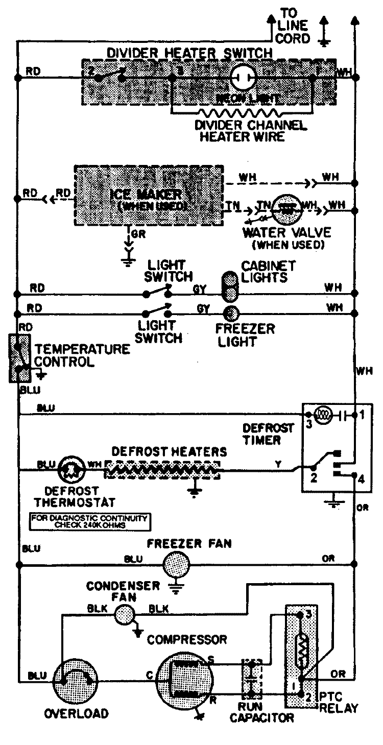WIRING INFORMATION Diagram and Parts List for JRTE219B  Jenn-Air Refrigerator
