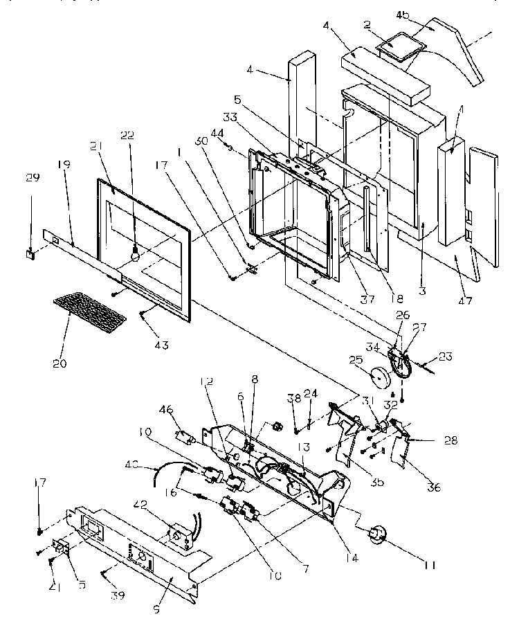 Ice And Water Cavity Diagram and Parts List for SRDE27S3W-P1190601WW  Amana Refrigerator