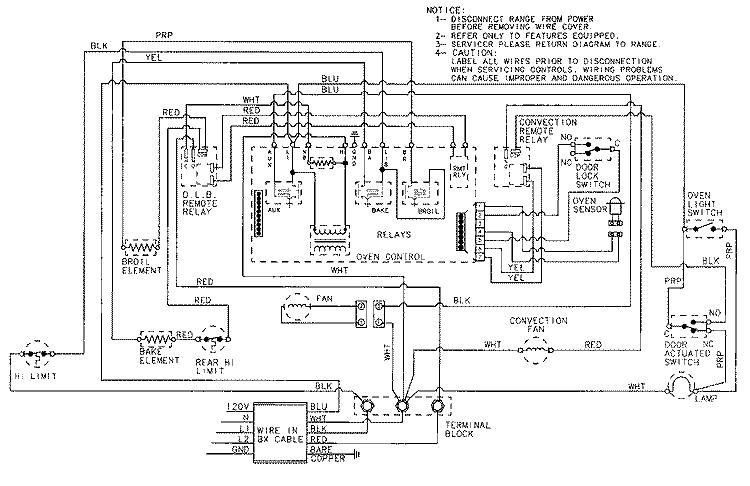 WIRING INFORMATION Diagram and Parts List for CWE9030BDB  Maytag Wall Oven