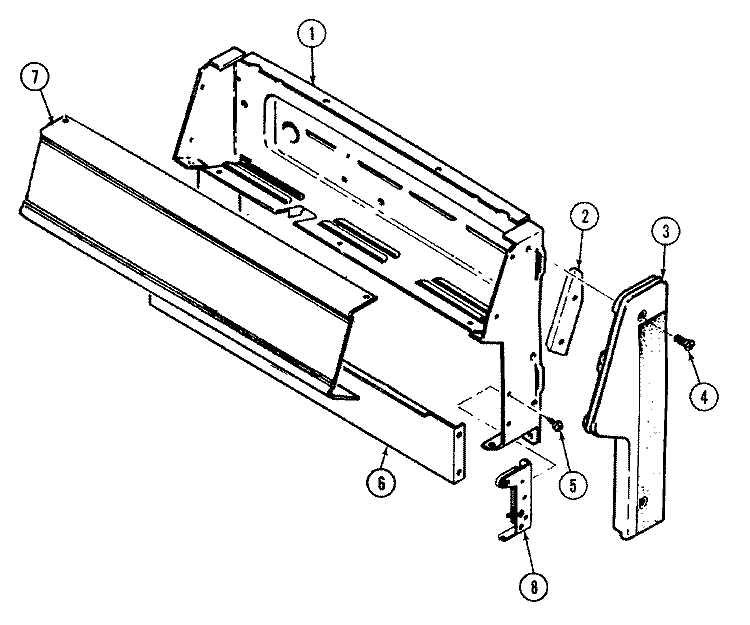 CONTROL PANEL Diagram and Parts List for 3110KTA-K  Magic Chef Range