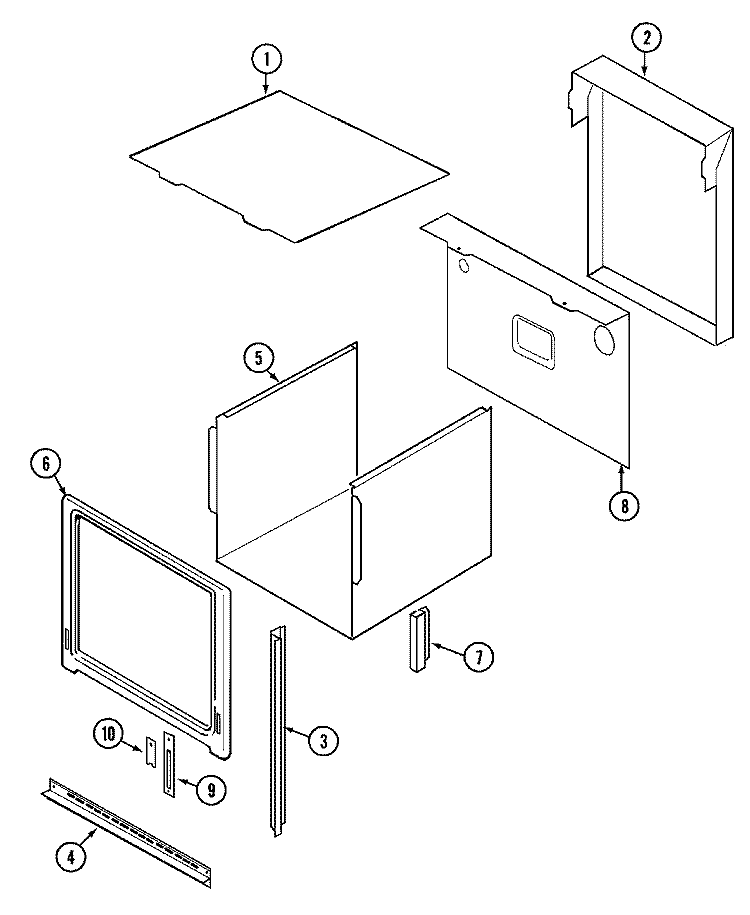 BODY Diagram and Parts List for W30400BC  Jenn-Air Wall Oven