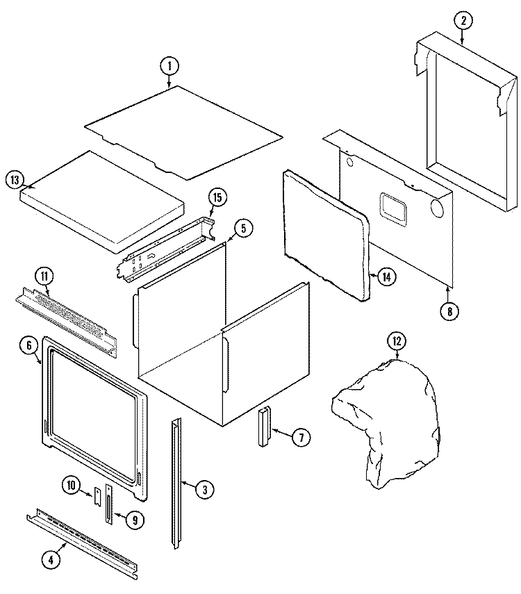 BODY Diagram and Parts List for CWE7830ACE  Maytag Wall Oven