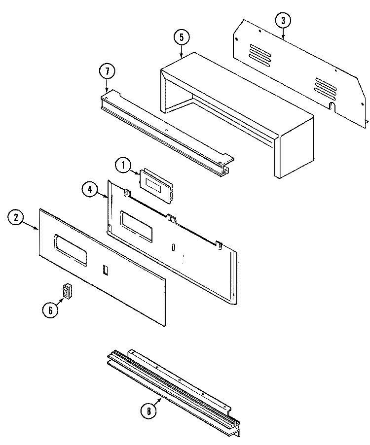 CONTROL PANEL Diagram and Parts List for CWG3600AAB  Maytag Wall Oven