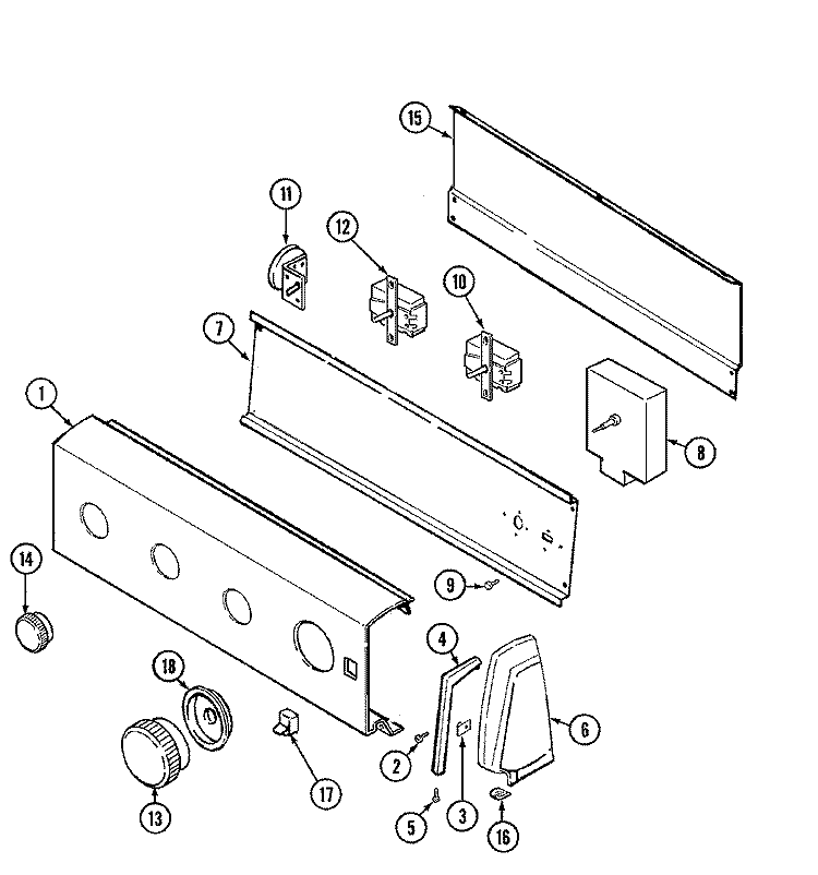 CONTROL PANEL Diagram and Parts List for W236LGV  International Washer
