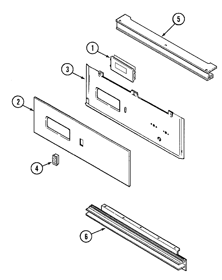 CONTROL PANEL Diagram and Parts List for CWE4200ACB  Maytag Wall Oven
