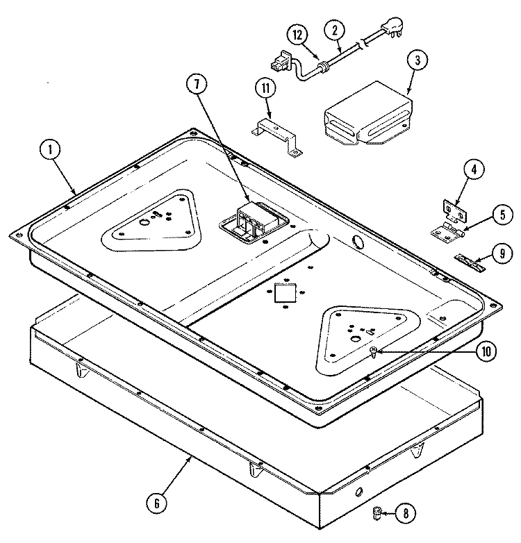 BODY Diagram and Parts List for D8321TA-L  International Cooktop