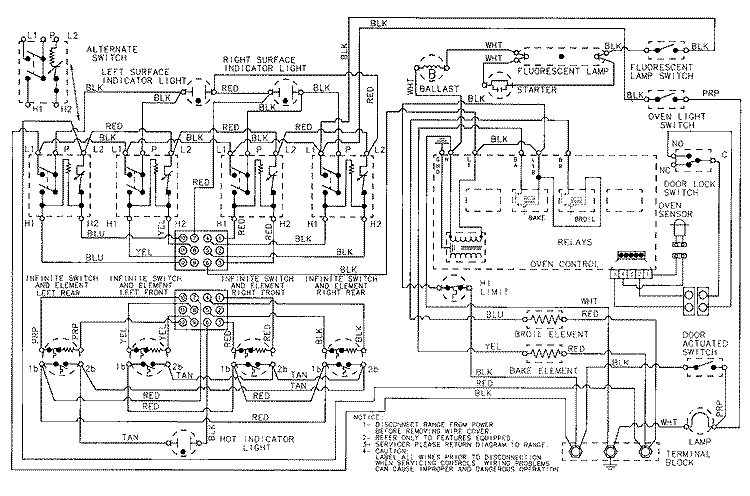 WIRING INFORMATION Diagram and Parts List for CRE9800CCE  Maytag Range