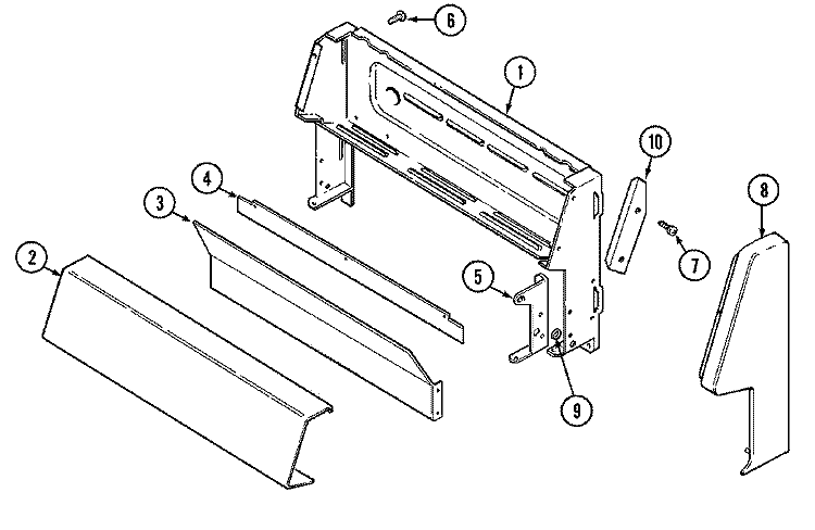 CONTROL PANEL Diagram and Parts List for 3110PTW-KL  Magic Chef Range