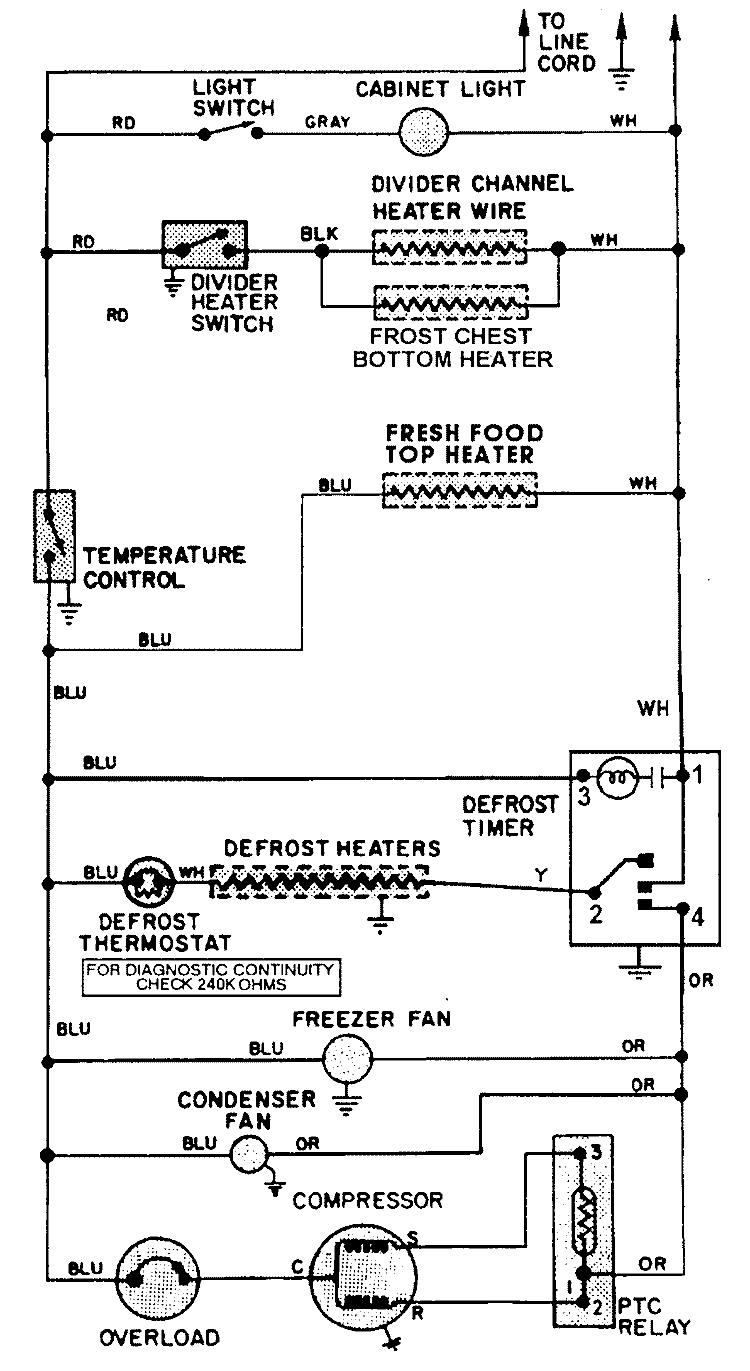 WIRING INFORMATION Diagram and Parts List for GT19B7N3EV  Maytag Refrigerator