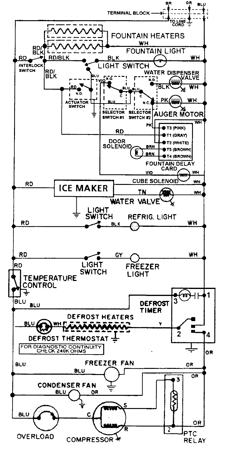 WIRING INFORMATION Diagram and Parts List for GS24B6C3EA  Admiral Refrigerator