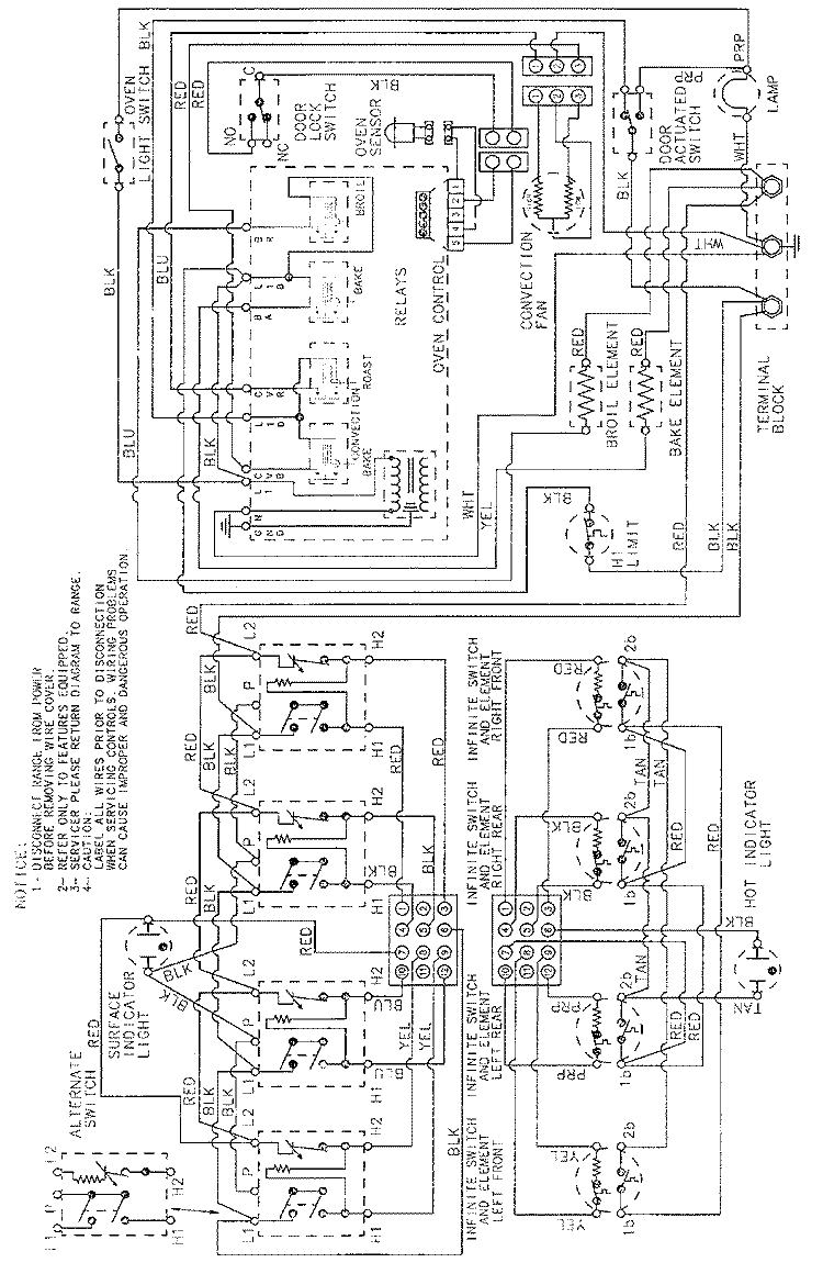 WIRING INFORMATION Diagram and Parts List for FCE30600B  Jenn-Air Range