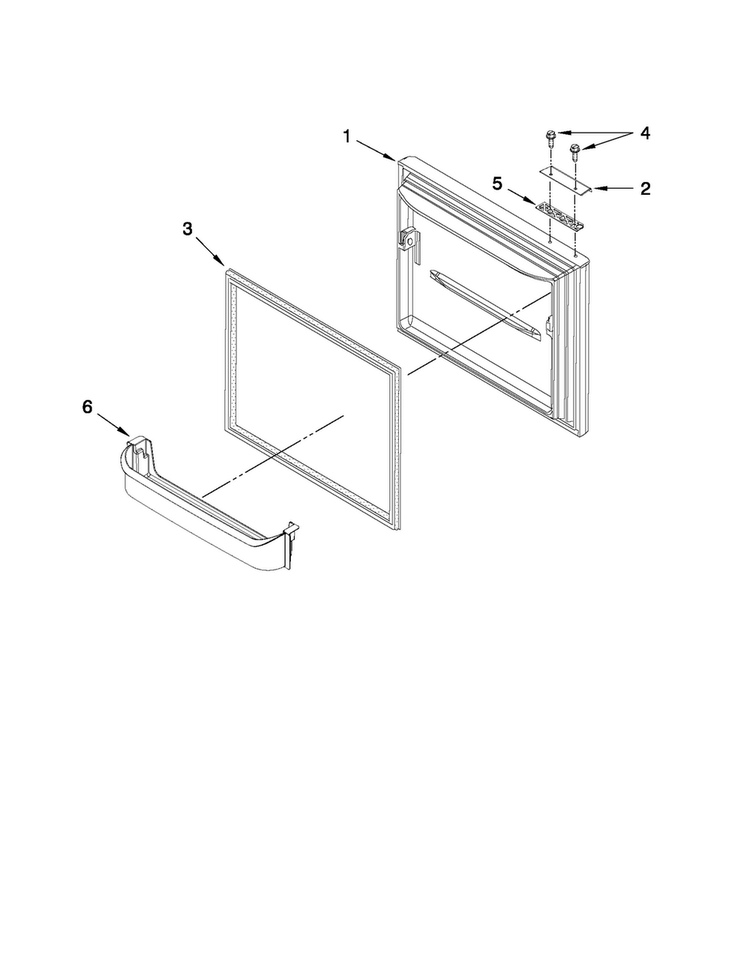 Freezer Door Parts Diagram and Parts List for MBB1953XEW2  Maytag Refrigerator