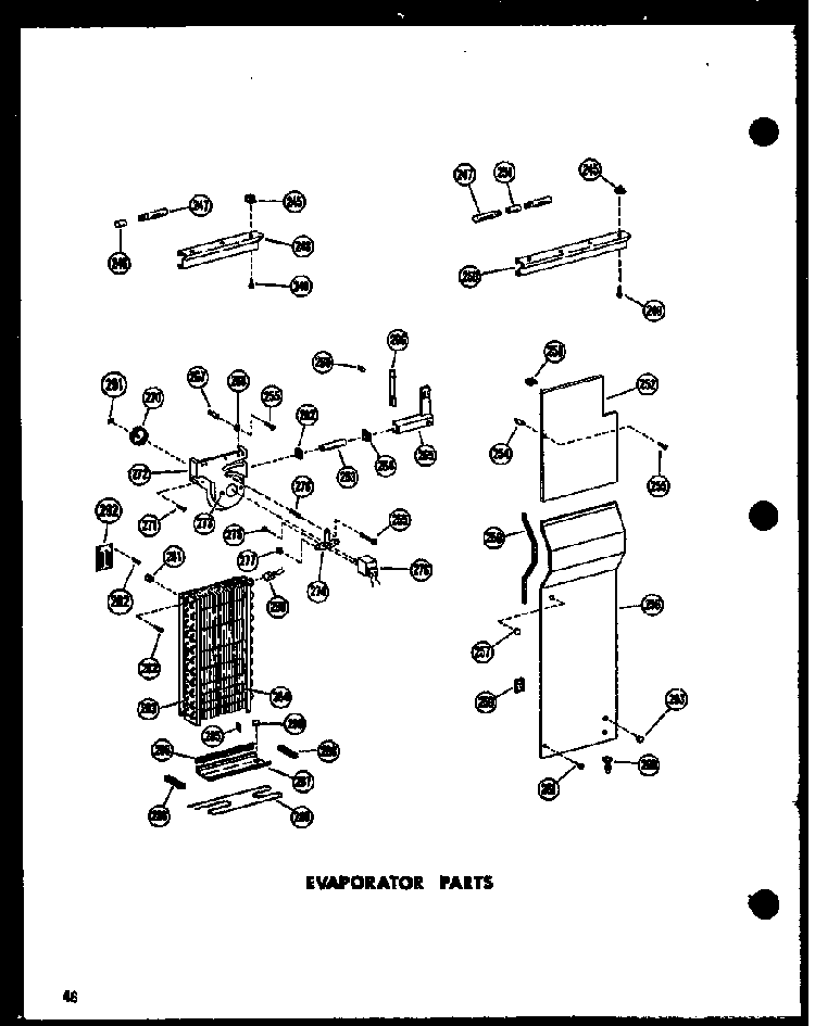 Evaporator Parts Diagram and Parts List for SRN22N-C-P60230-17WC  Amana Refrigerator