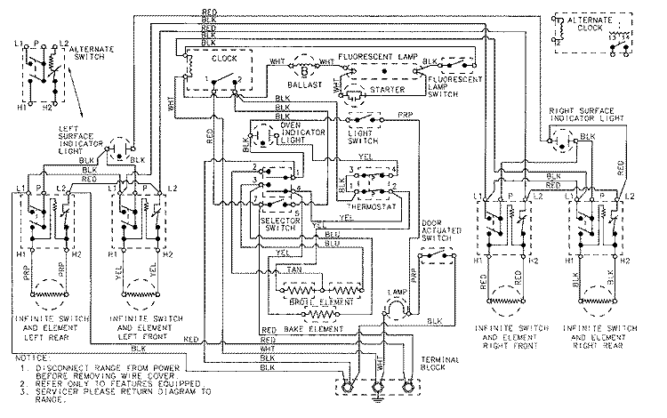 WIRING INFORMATION Diagram and Parts List for CRE8400BCW  Maytag Range