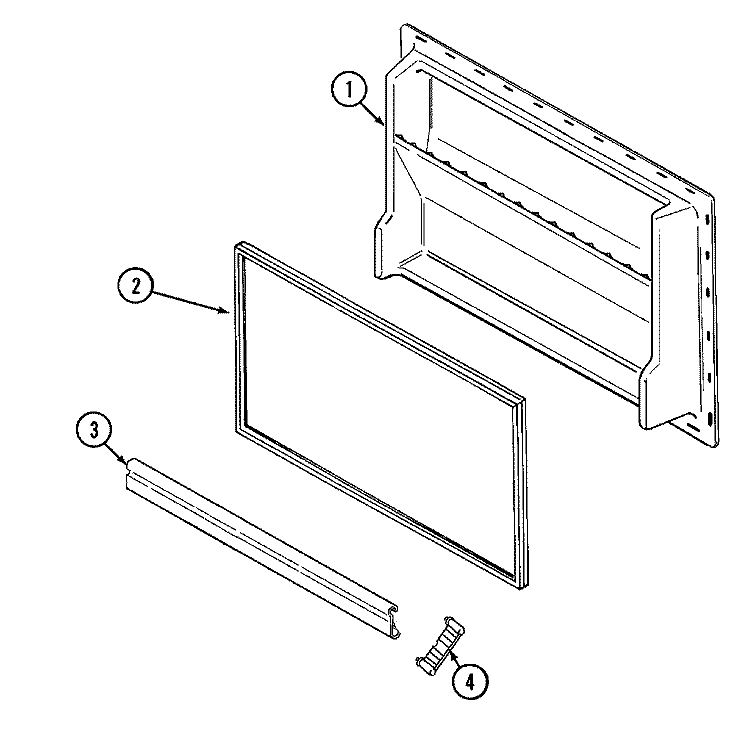 FREEZER INNER DOOR Diagram and Parts List for CT15Y5W  Crosley Refrigerator