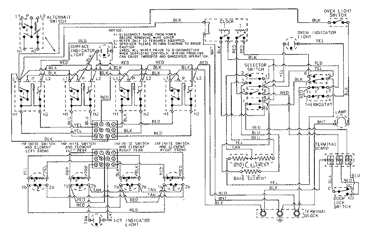 WIRING INFORMATION Diagram and Parts List for CRE9590CCW  Maytag Range