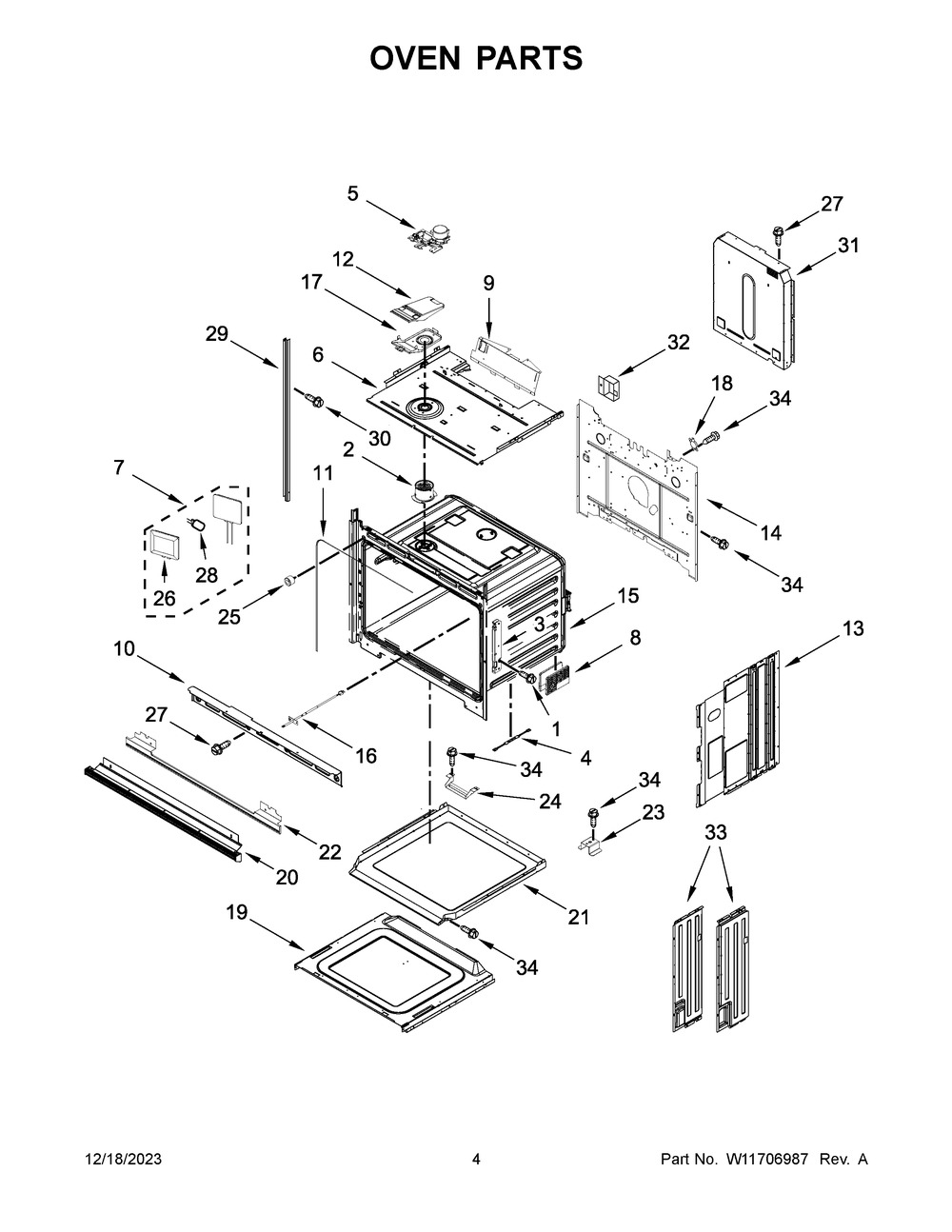 Oven Parts Diagram and Parts List for MOES6030LZ01  Maytag Wall Oven