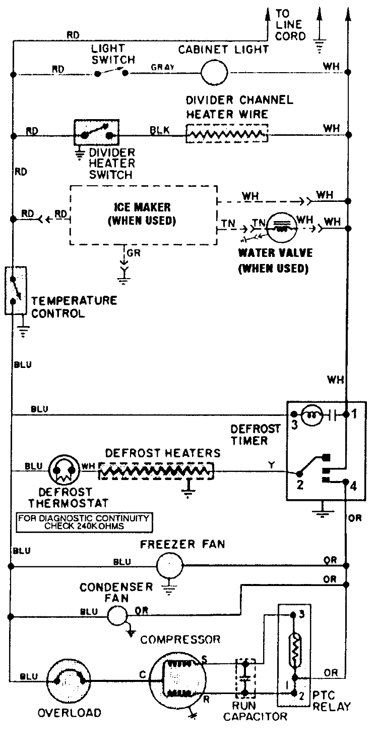 WIRING INFORMATION Diagram and Parts List for JT17Y6LW  Jenn-Air Refrigerator