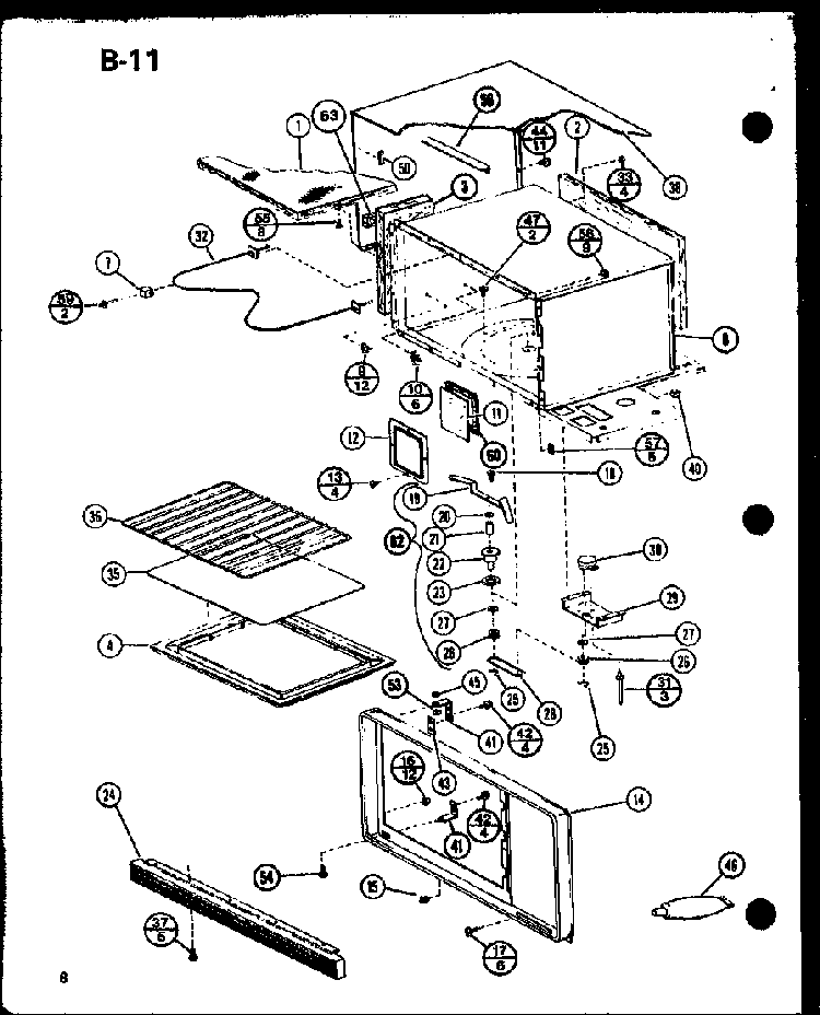 Section 2 Diagram and Parts List for RMC-30 P76255-1M Amana Microwave