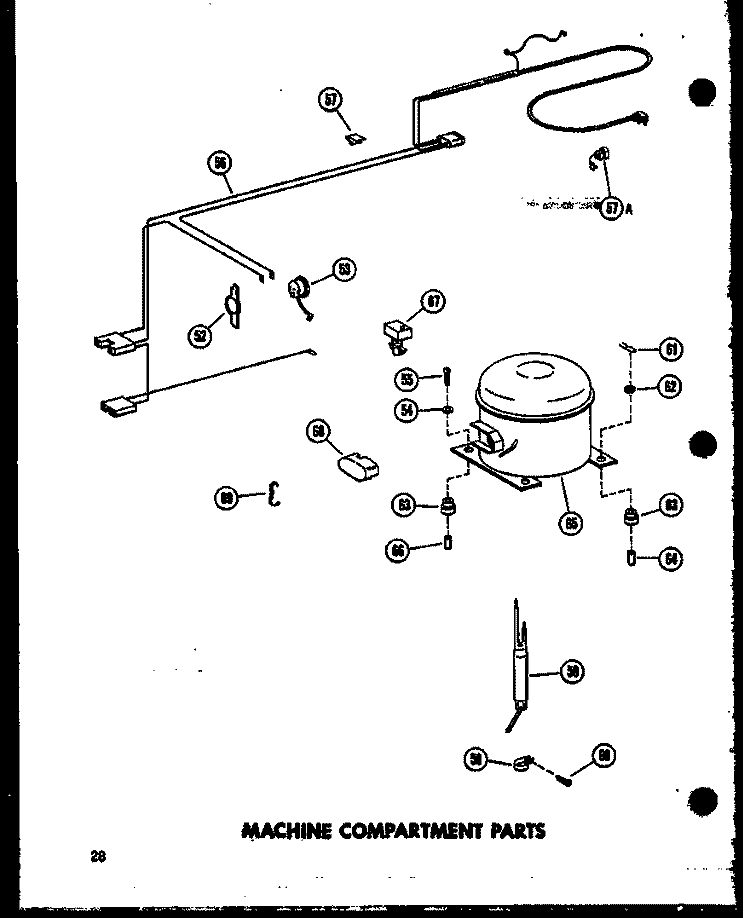 MACHINE COMPARTMENT PARTS Diagram and Parts List for C15F-A P6011642W A Amana Freezer