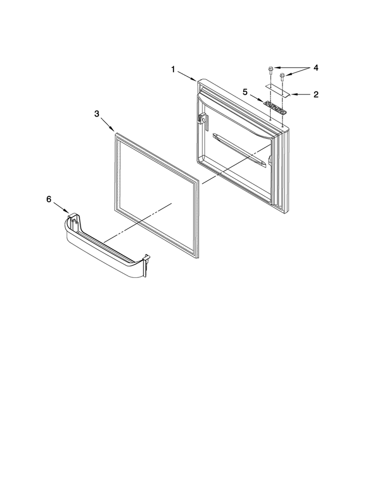 Freezer Door Parts Diagram and Parts List for MBB1953XEW0  Maytag Refrigerator