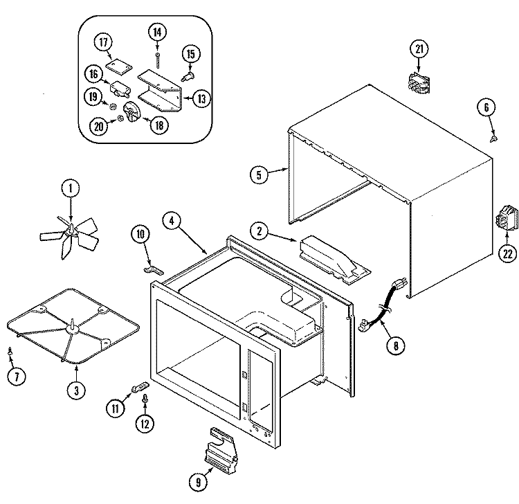 BASE Diagram and Parts List for DMS46KG-10T  Maytag Microwave