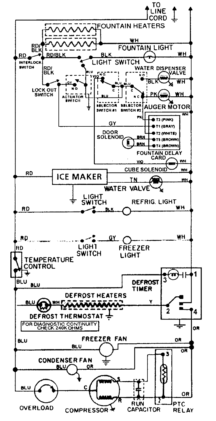 WIRING INFORMATION Diagram and Parts List for RST2400FAM  Maytag Refrigerator