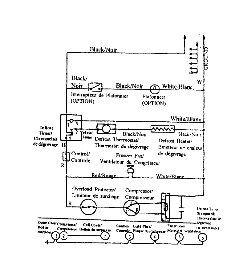 WIRING INFORMATION Diagram and Parts List for RFU200FAAW  Maytag Freezer