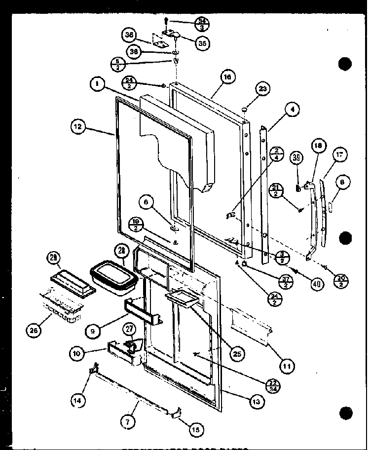Section 17 Diagram and Parts List for BW20K-P7812510W  Amana Refrigerator