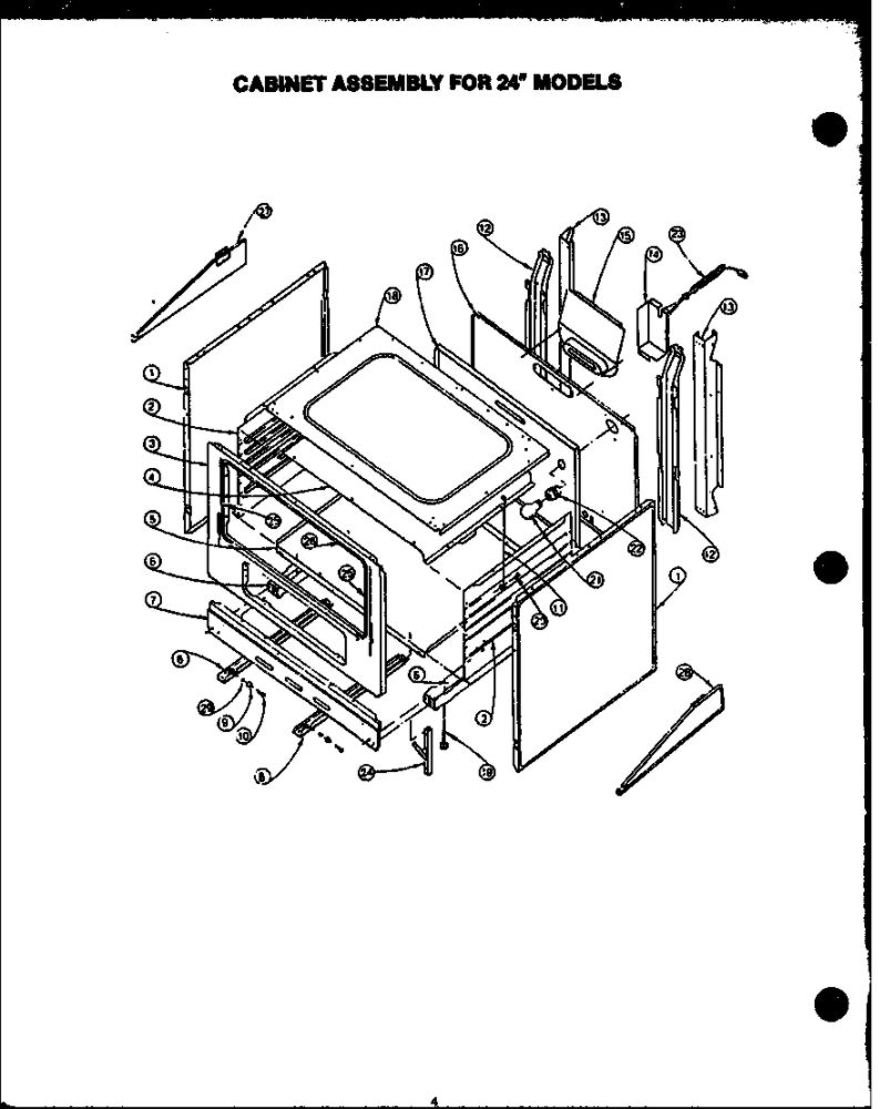 Diagram 1 Diagram and Parts List for SBK26DA  Amana Range