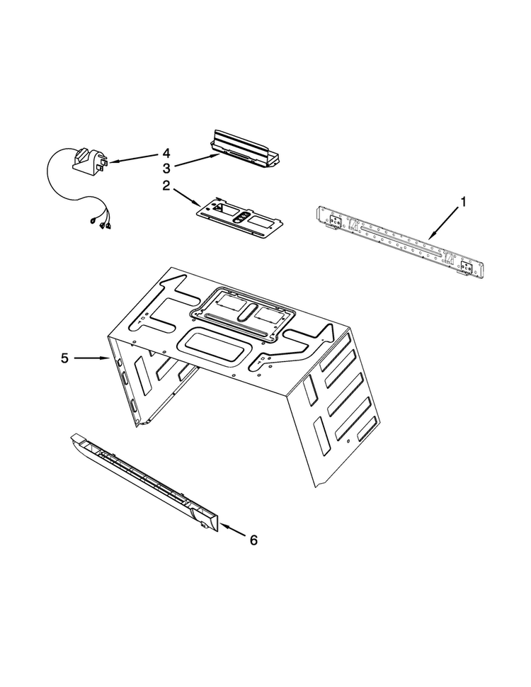 Cabinet And Installation Parts Diagram and Parts List for JMV8208CS0  Jenn-Air Microwave