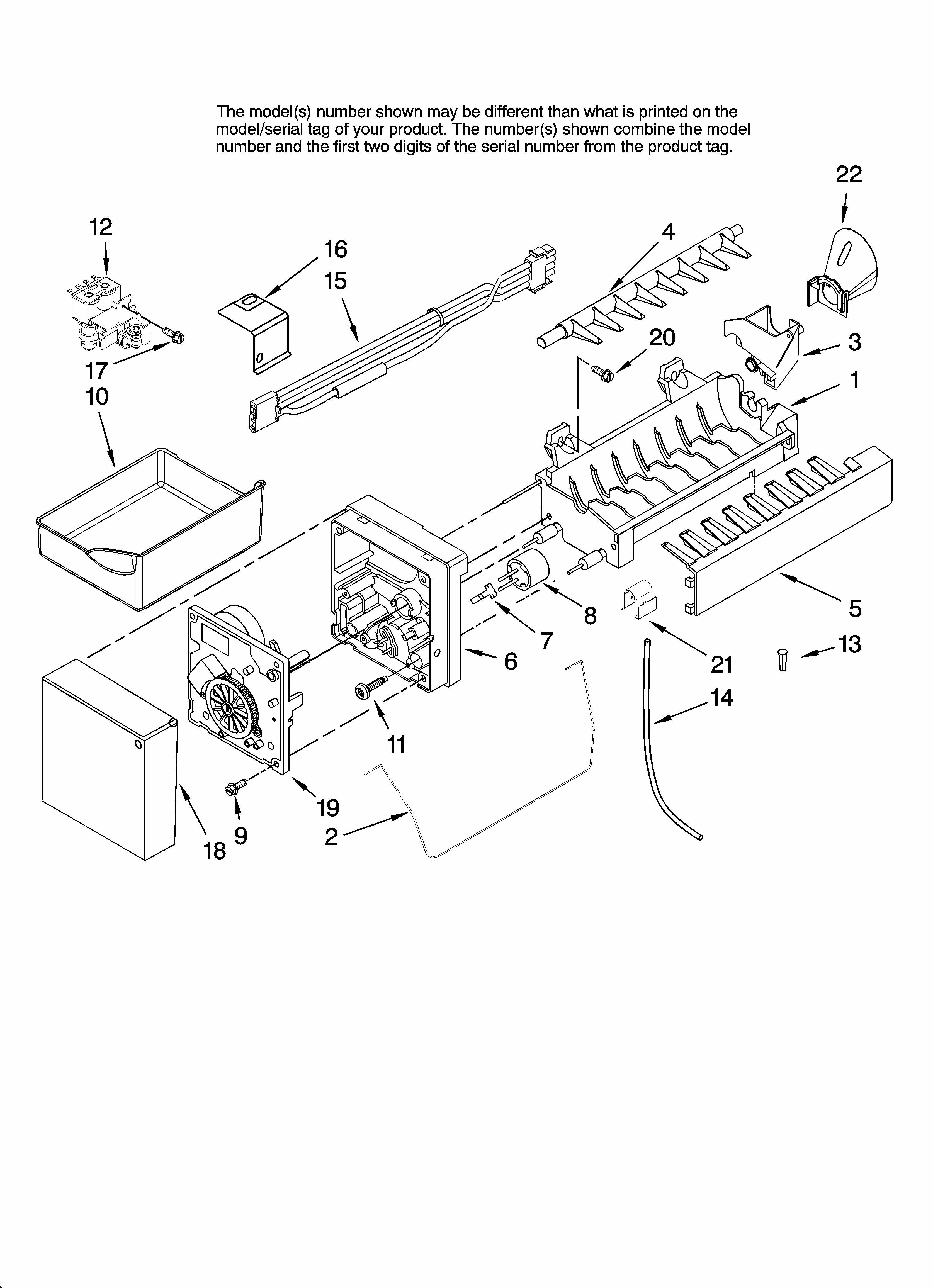 Icemaker Parts, Optional Parts (not Included) Diagram and Parts List for RY495111  Maytag Refrigerator