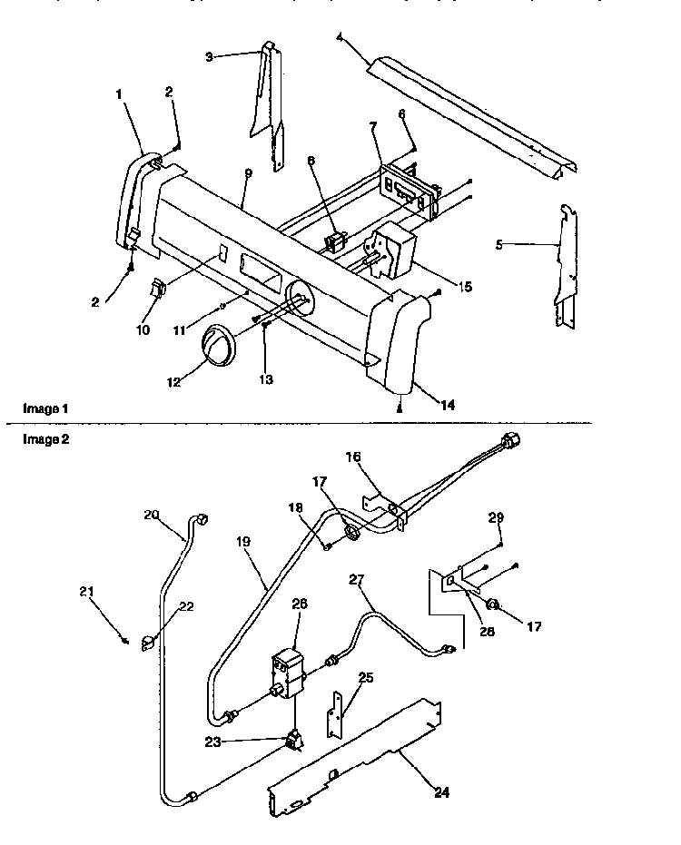 Backguard And Gas Supply Diagram and Parts List for ARG7200W-P1143331NW  Amana Range
