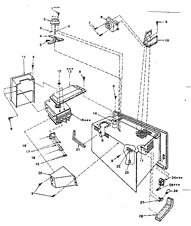 Oven Assembly Diagram and Parts List for 5629967410  Kenmore Microwave