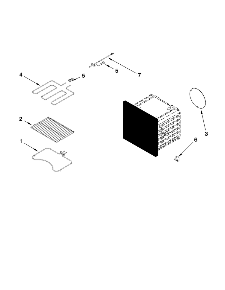 Internal Oven Parts Diagram and Parts List for MEW5630DDW18  Maytag Wall Oven