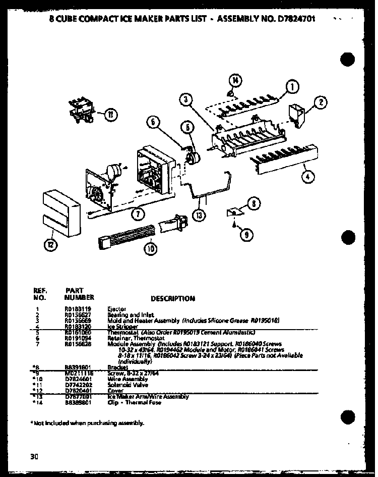 Section 5 Diagram and Parts List for 36088-P11108702W  Amana Refrigerator
