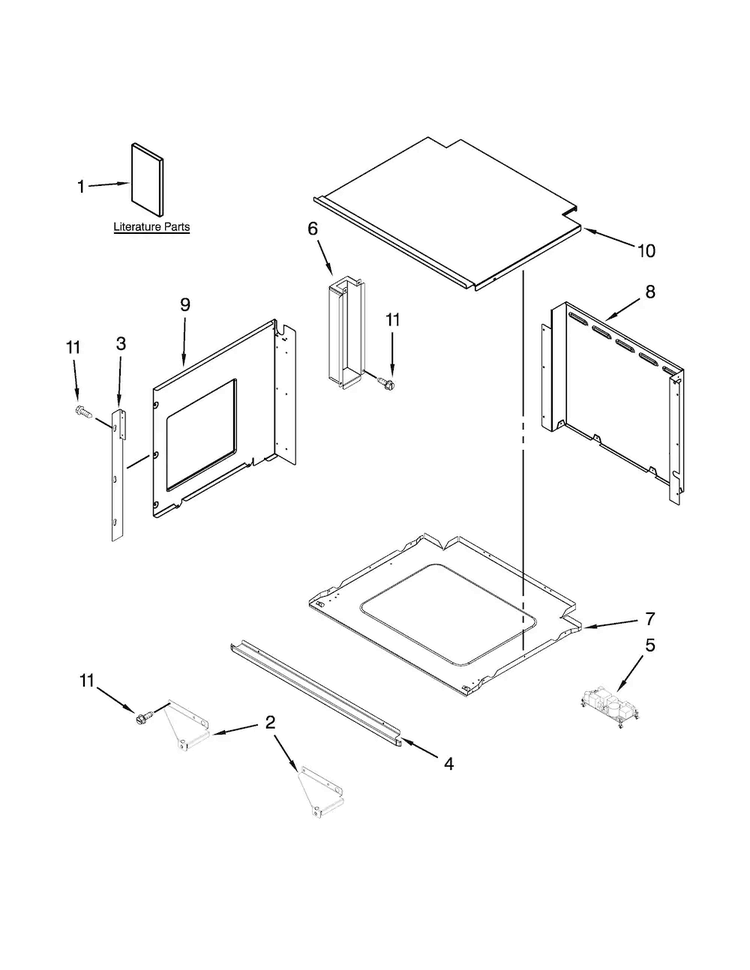 Oven Parts Diagram and Parts List for JMC2430WS01  Jenn-Air Microwave
