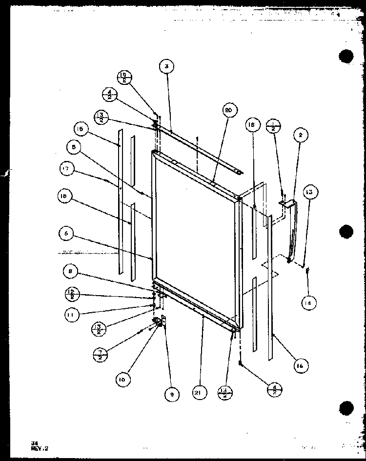 Section 3 Diagram and Parts List for TZ20QL-P1156201WL  Amana Refrigerator