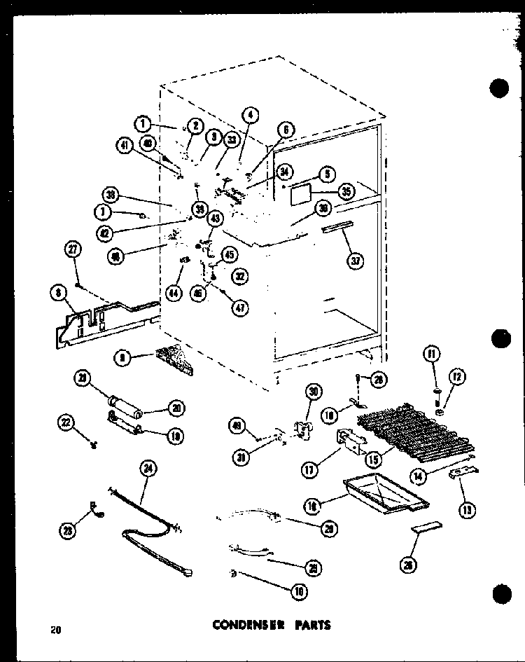 Condenser Parts Diagram and Parts List for TC18C-C-P73500-16WC  Amana Refrigerator