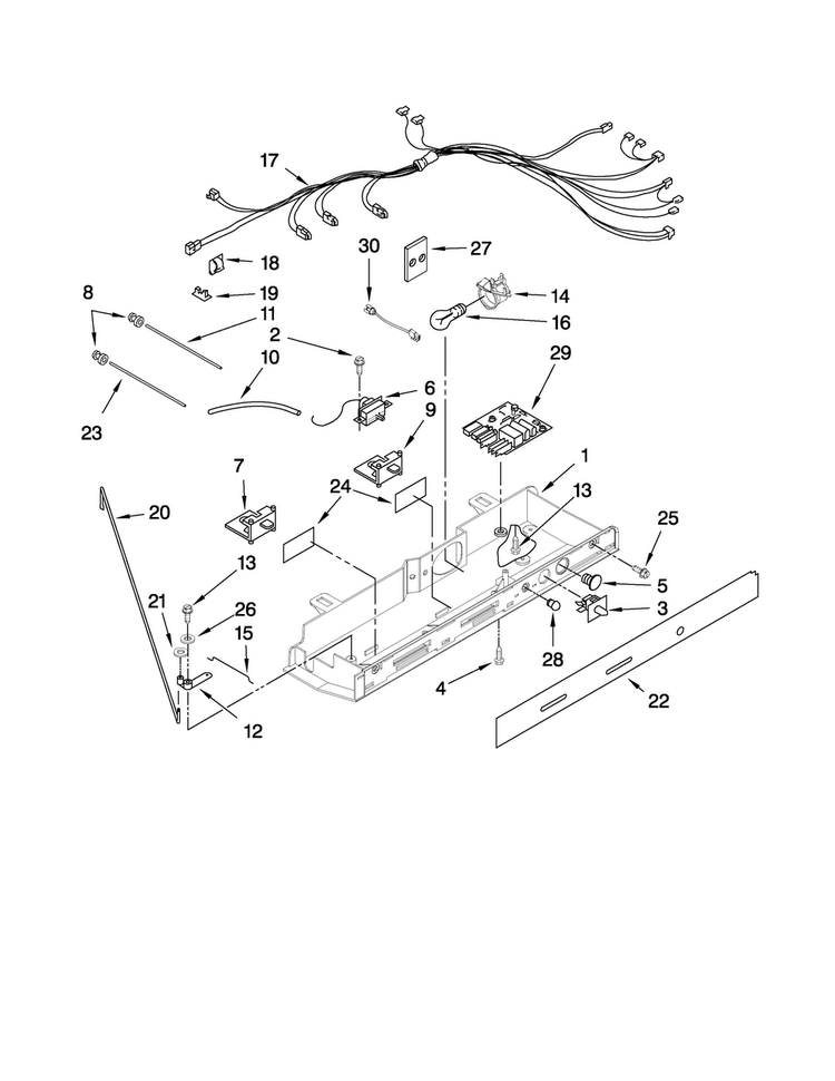 Control Parts Diagram and Parts List for MSD2550VEU01  Maytag Refrigerator