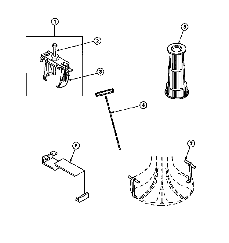 Special Tools Diagram and Parts List for LW8303W2-PLW8303W2B  Amana Washer